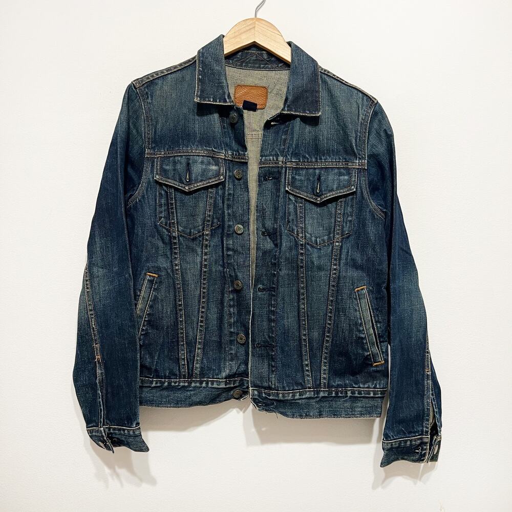 Gap vintage y2k blue denim jean jacket mens size Extra Small XS